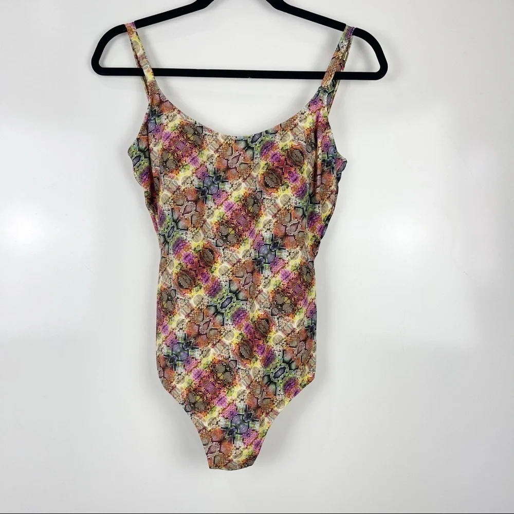 Dolores Cortes Snakeskin One Piece Swimsuit